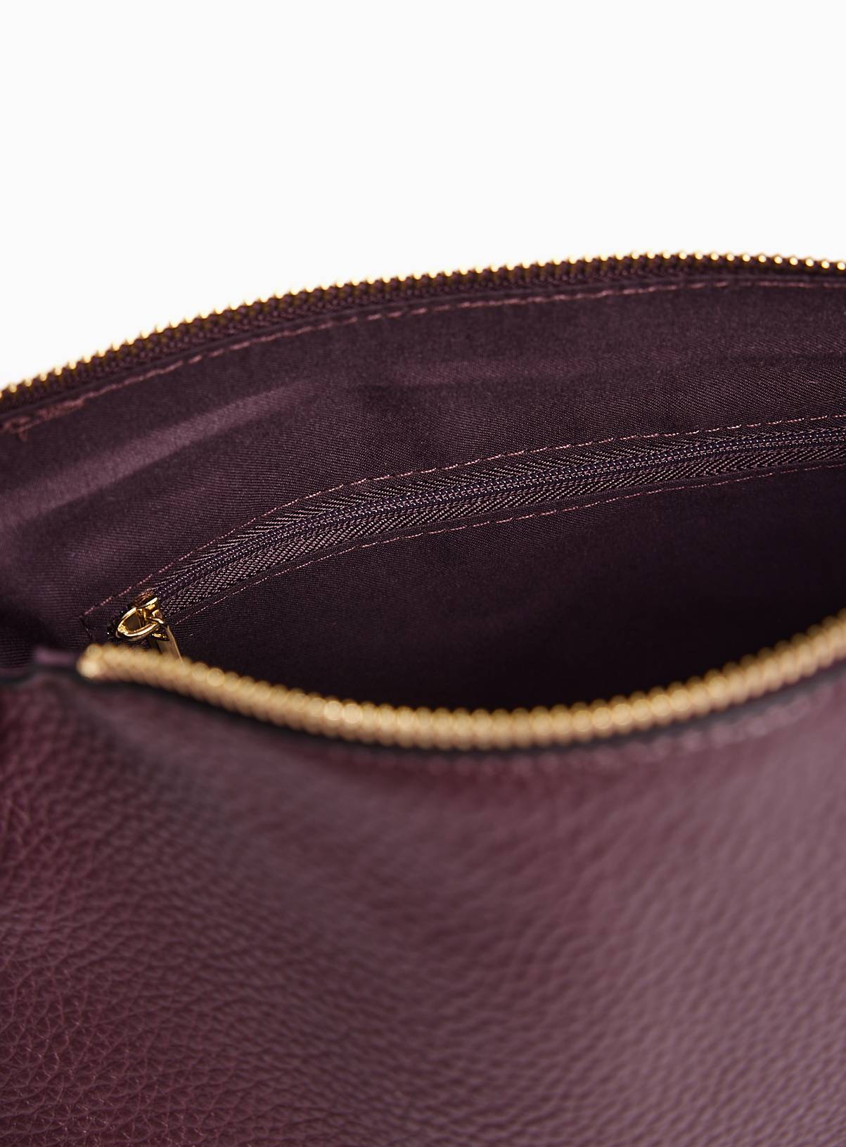 Dark Red PVC Cross Body Bag One Size - Image 4